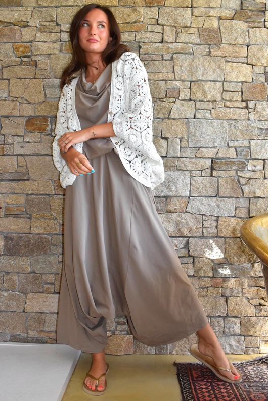 Oscar Asymmetric Hareem Skirt Pant Mocha